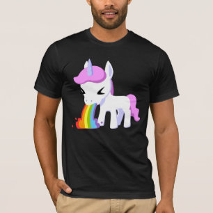 CAMISETAS DE VÓMITO DE LLUVIA UNICORN Y TEJIDOS DE