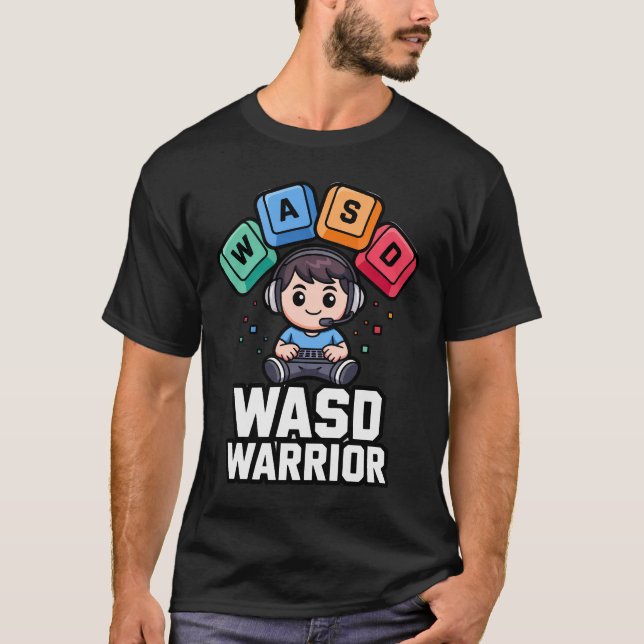 Camisetas de WASD Warrior para jugadores de PC Gam (Anverso)