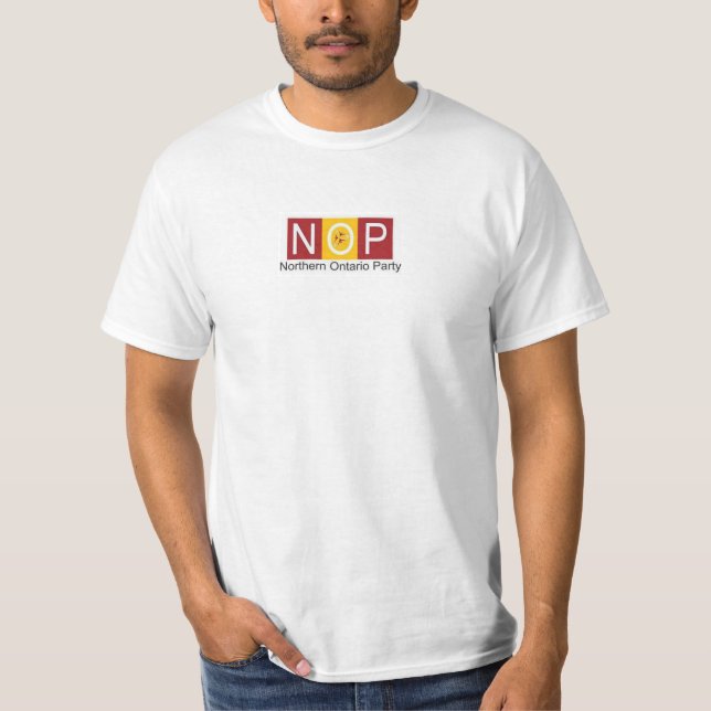 Camisetas de Zipperless de los hombres de NOP y (Anverso)