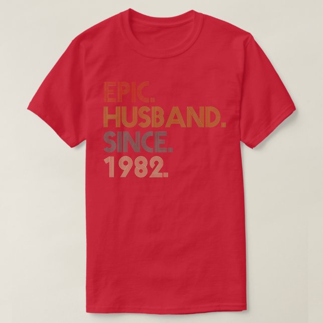 Camisetas del 40° Aniversario del Boda masculino,  (Diseño del anverso)