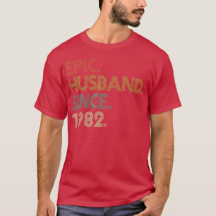 Camisetas del 40° Aniversario del Boda masculino,