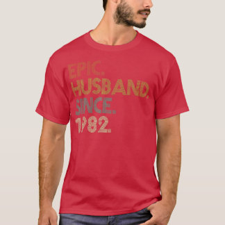 Camisetas del 40° Aniversario del Boda masculino, 