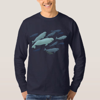 Camisetas del arte de la ballena de la camisa de