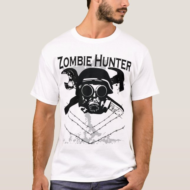 Camisetas del asesino del cazador del zombi de la (Anverso)