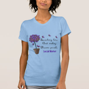 Camisetas del asistente social con cita