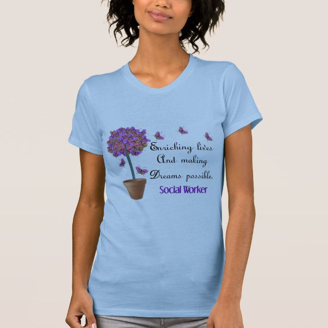 Camisetas del asistente social con cita (Anverso)