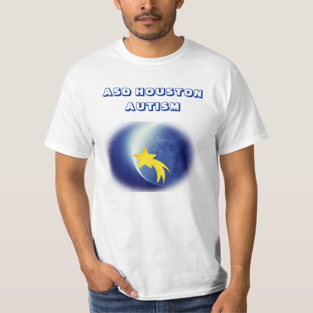 Camisetas del autismo de ASD Houston (blanco) (Anverso)