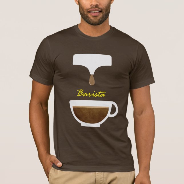 camisetas del barista del café (Anverso)