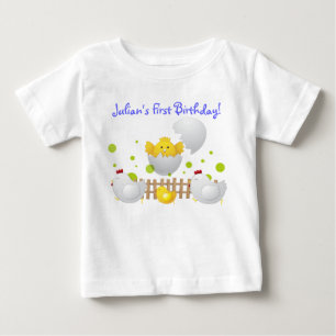 Camisetas del bebé del cumpleaños del polluelo