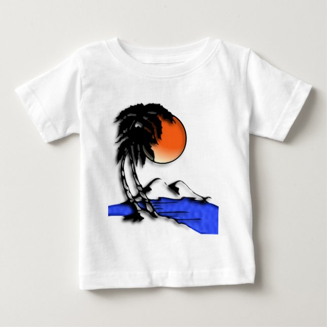 Camisetas del bebé del paraíso de la isla (Anverso)
