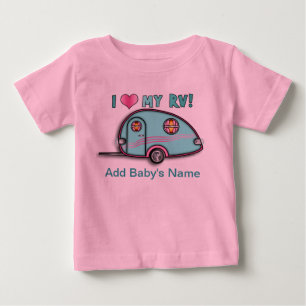 CAMISETAS del BEBÉ del remolque del descenso rv