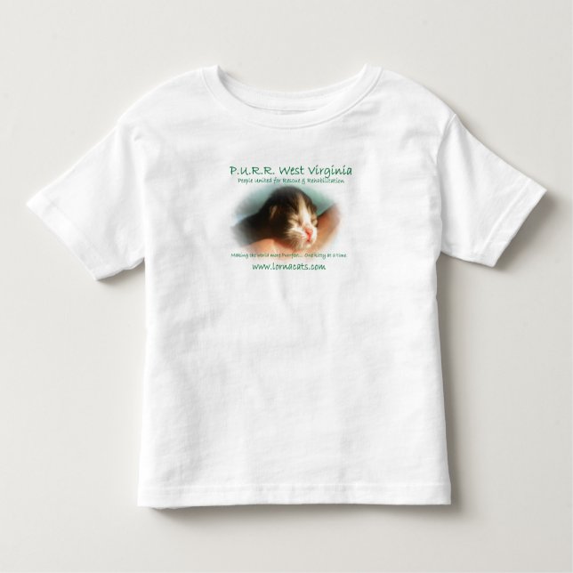 Camisetas del bebé del RONRONEO (Anverso)