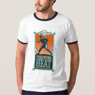 Camisetas del béisbol del calor que lanzan