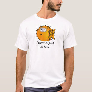 Camisetas del blowfish del dibujo animado.