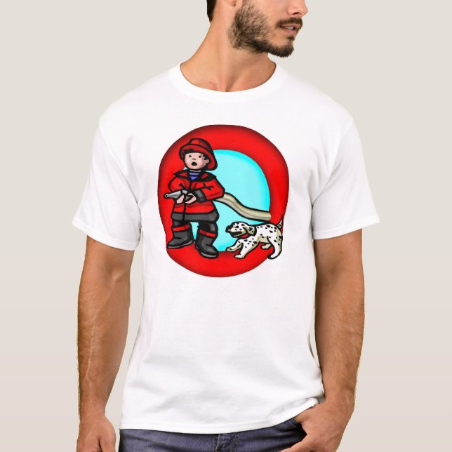 Camisetas del bombero del muchacho (Anverso)
