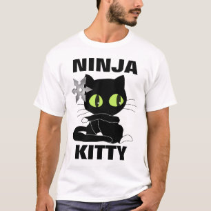 Camisetas del CAT del GATITO de NINJA