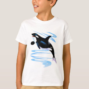 Camisetas del chapoteo de la orca