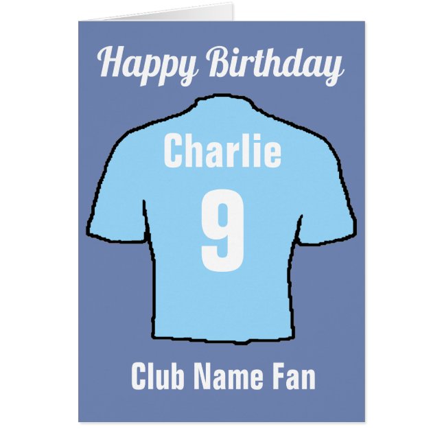 Camisetas del Club de Fútbol Sky Blue al Personali (Frente)