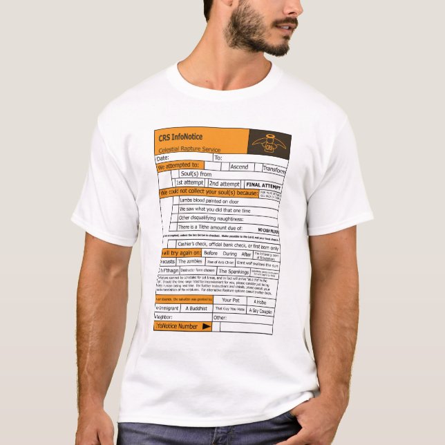 Camisetas del CRS InfoNotice (Anverso)