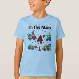 Camisetas del cumpleaños de los vehículos de la