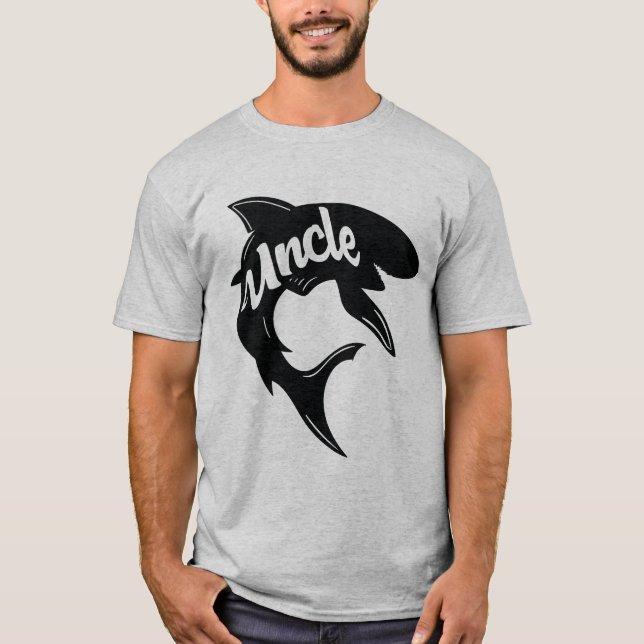 Camisetas del cumpleaños de tío Baby Shark (Anverso)