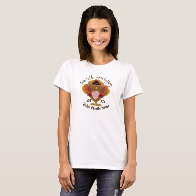 Camisetas del Día de Acción de Gracias de Familia (Anverso completo)