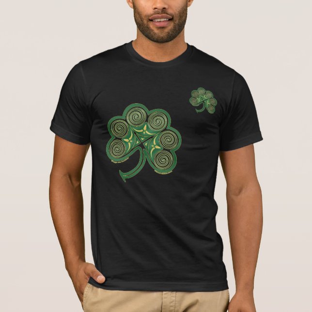 Camisetas del día de St Patrick - trébol espiral (Anverso)