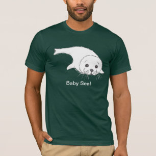 Camisetas del dibujo animado de la cría de foca