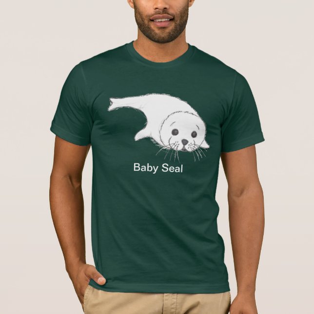 Camisetas del dibujo animado de la cría de foca (Anverso)