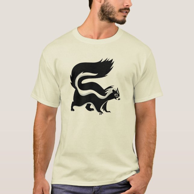camisetas del diseño de la mofeta (Anverso)