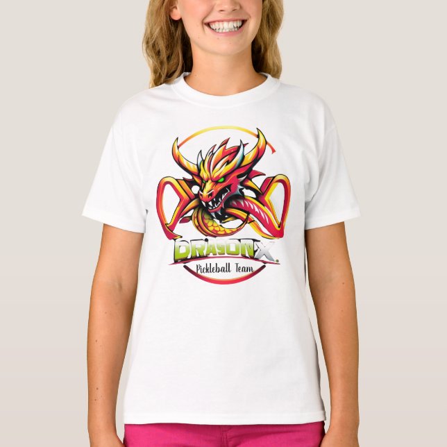 Camisetas del equipo de pickleball Dragon X (Anverso)