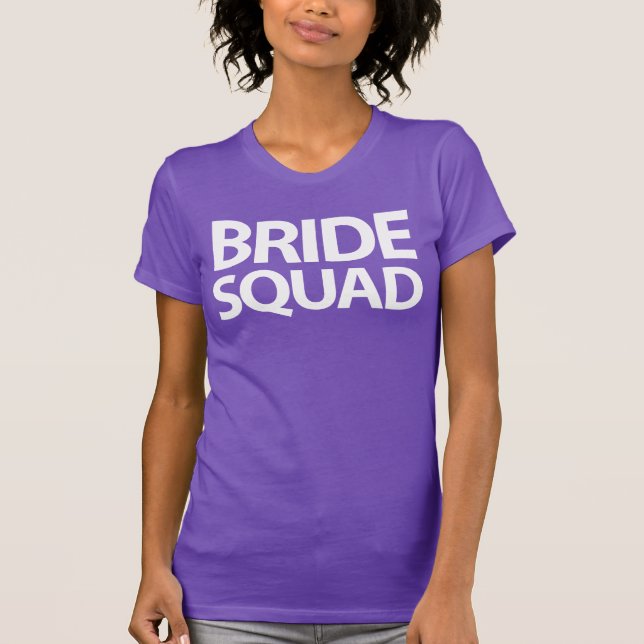 Camisetas Del Escuadrón De Novias Moradas En La Fi (Anverso)