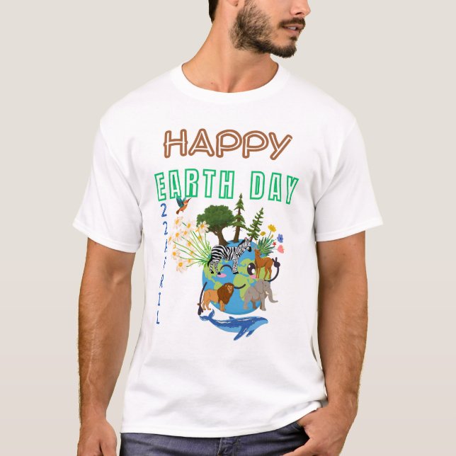 camisetas del feliz día de la tierra (Anverso)