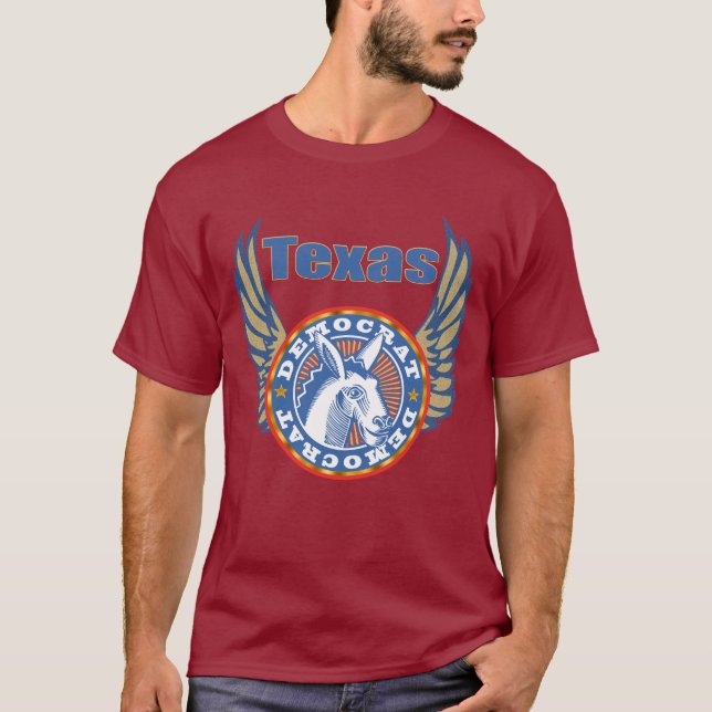 Camisetas del fiesta de Tejas Demócrata (Anverso)