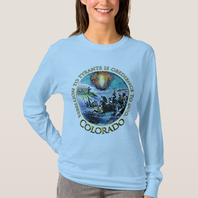 Camisetas del Fiesta del té de Colorado (Anverso)