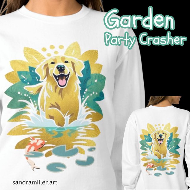 Camisetas del FIESTA GARDEN CRASHER Golden Retriev (Subido por el creador)