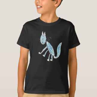 Camisetas del gato azul