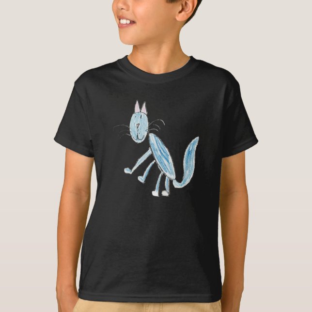 Camisetas del gato azul (Anverso)