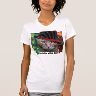 Camisetas del gato del hip-hop, gatos que llevan