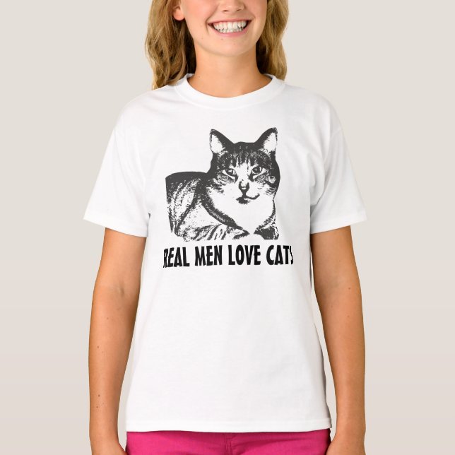 Camisetas del gato para los hombres - gatos reales (Anverso)