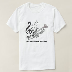 Camisetas del jazz del trompetista de la trompeta