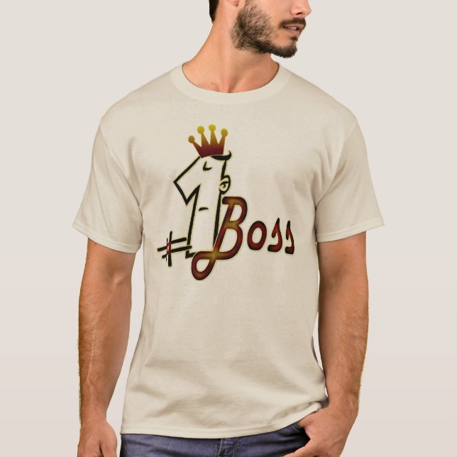 Camisetas del jefe del número 1 para los hombres (Anverso)