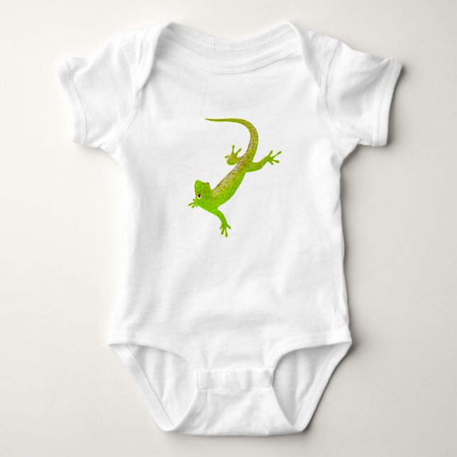 Camisetas del lagarto del bebé (Anverso)