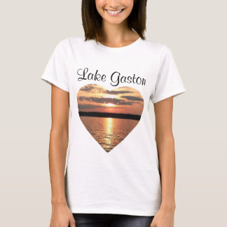 Camisetas del Lake Gaston Large Heart Sunset