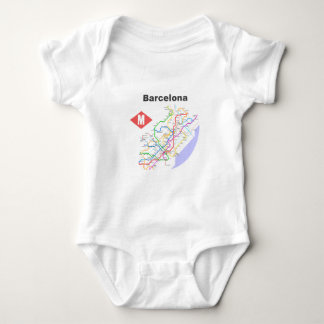 Camisetas del mapa del subterráneo de Barcelona
