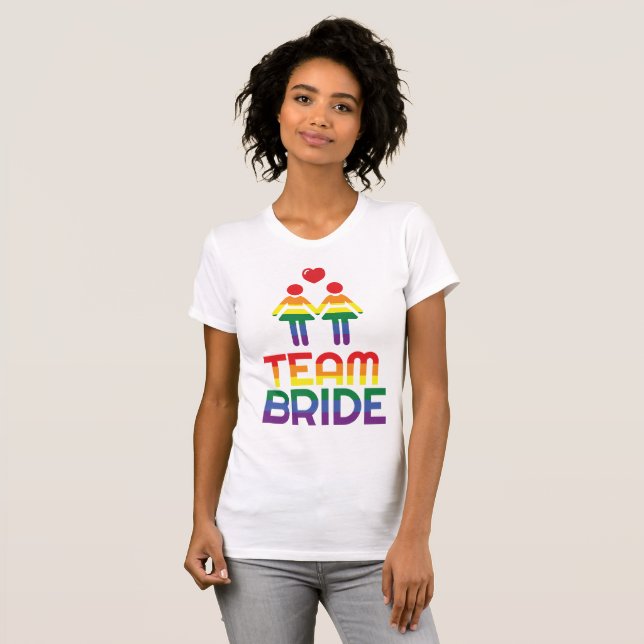 Camisetas del matrimonio homosexual del arco iris (Anverso completo)