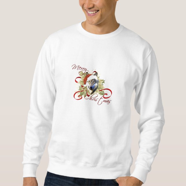 Camisetas del navidad del lobo (Anverso)