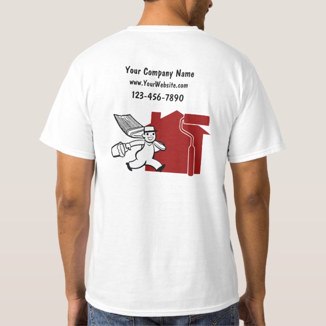 Camisetas del negocio del pintor (Reverso)