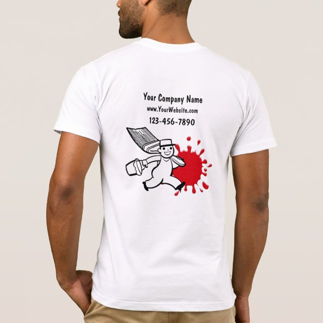 Camisetas del negocio del pintor (Reverso)