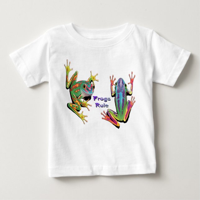 Camisetas del niño de la regla de las ranas (Anverso)